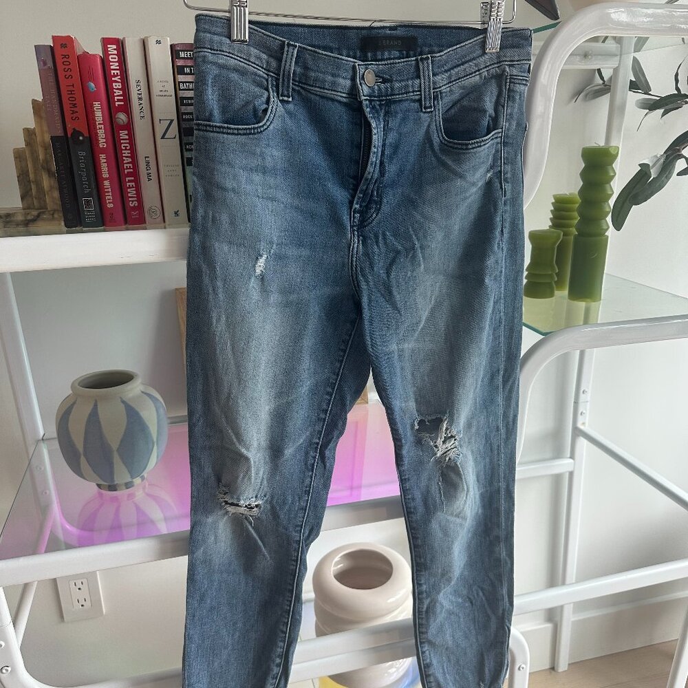 J BRAND 'Alana' Size 28 Medium Wash Skinny Crop Stretch Jeans